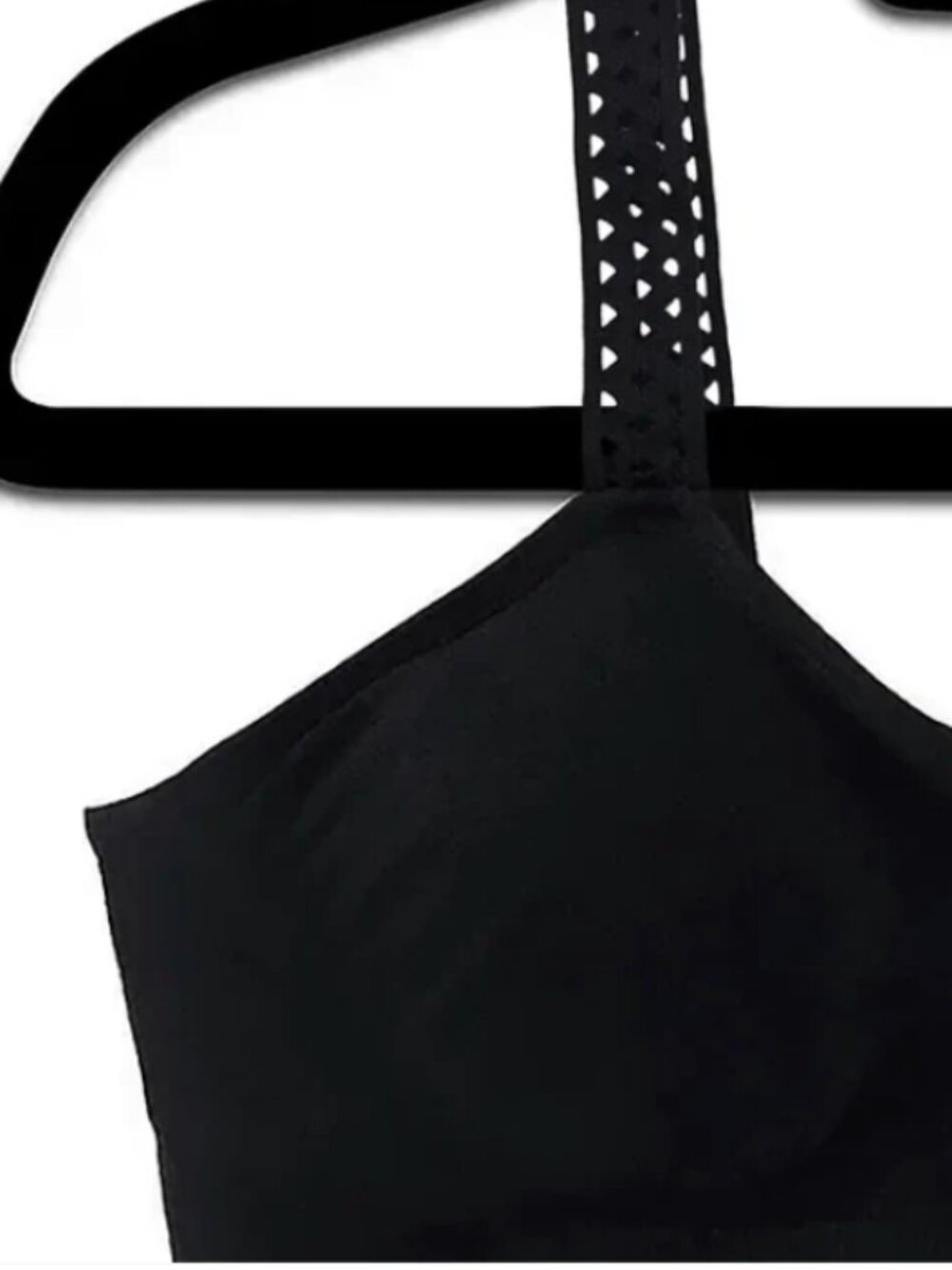 STRAP-IT'S Black Bra with Black Lattice Straps
